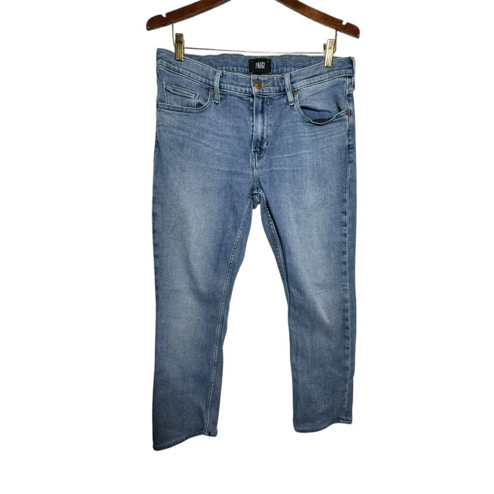 Paige Federal Slim Fit Jeans Men's 33 x 26 Stretch Closure 5 Pocket Denim - Picture 9 of 9